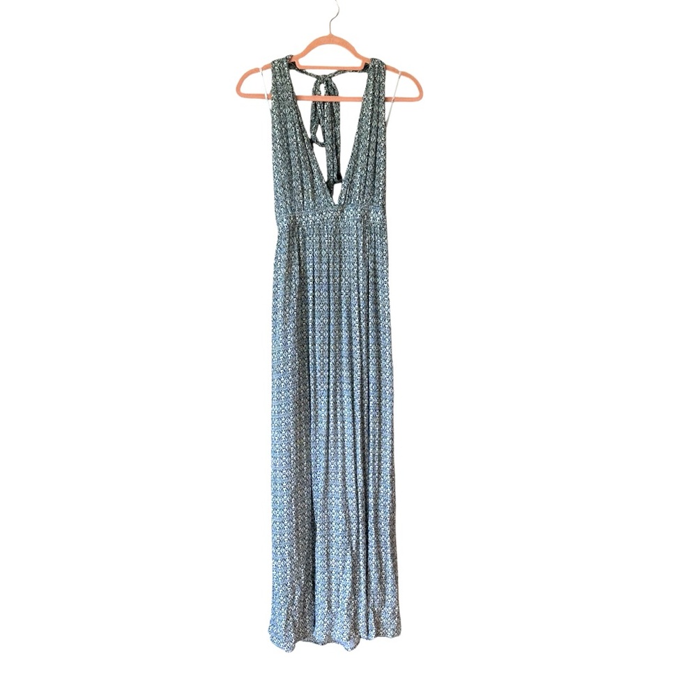 Lulus Tie Neck Halter Maxi Dress